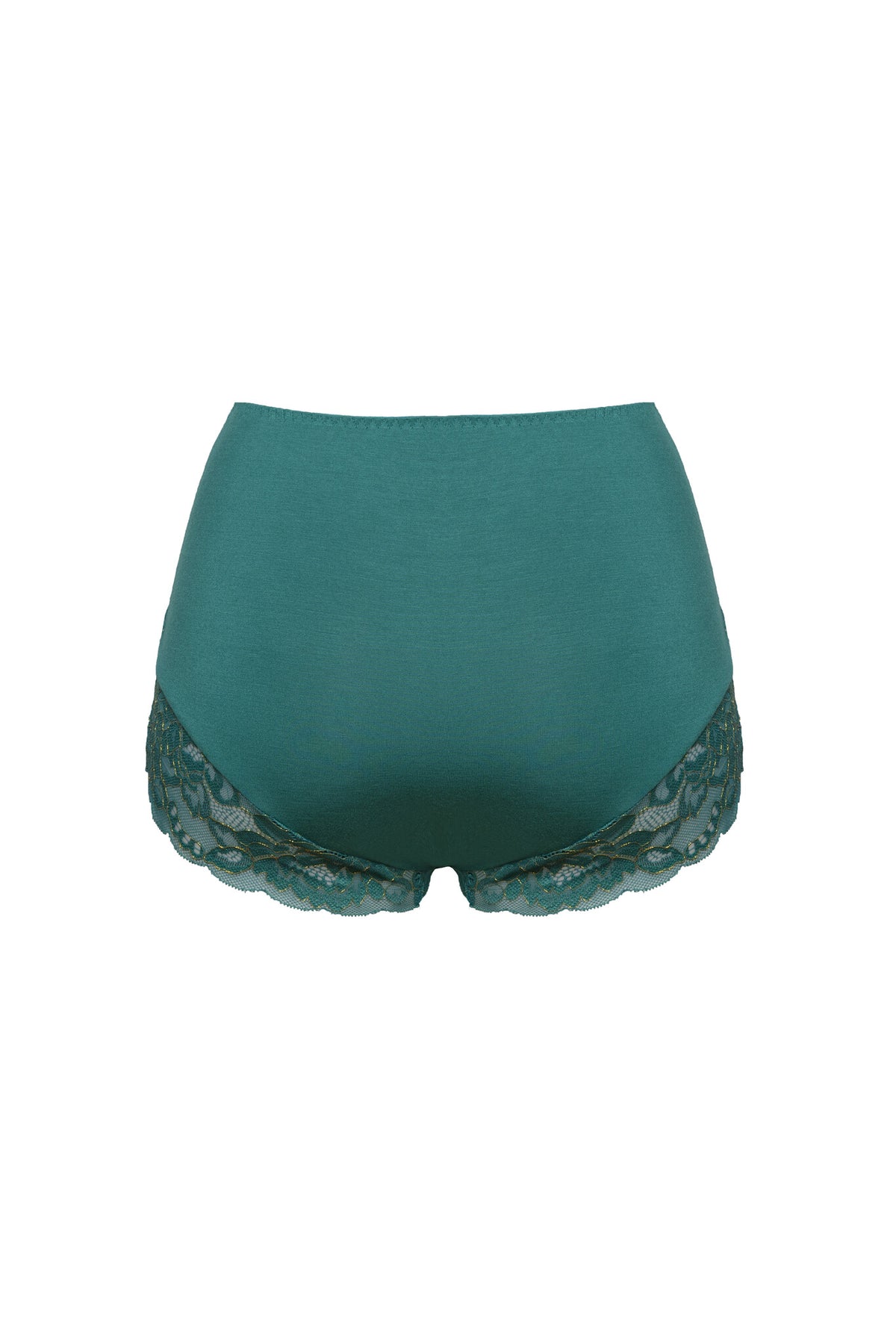 Bamboe midi slip Aurora in Ocean Green Gold met 3-laags bescherming